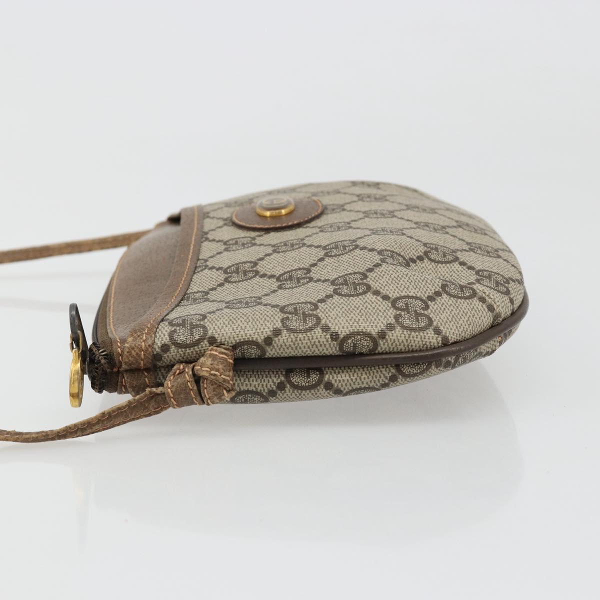 GUCCI GG Supreme Old Shoulder Bag PVC Beige Gold 378 02 020 Auth am11912