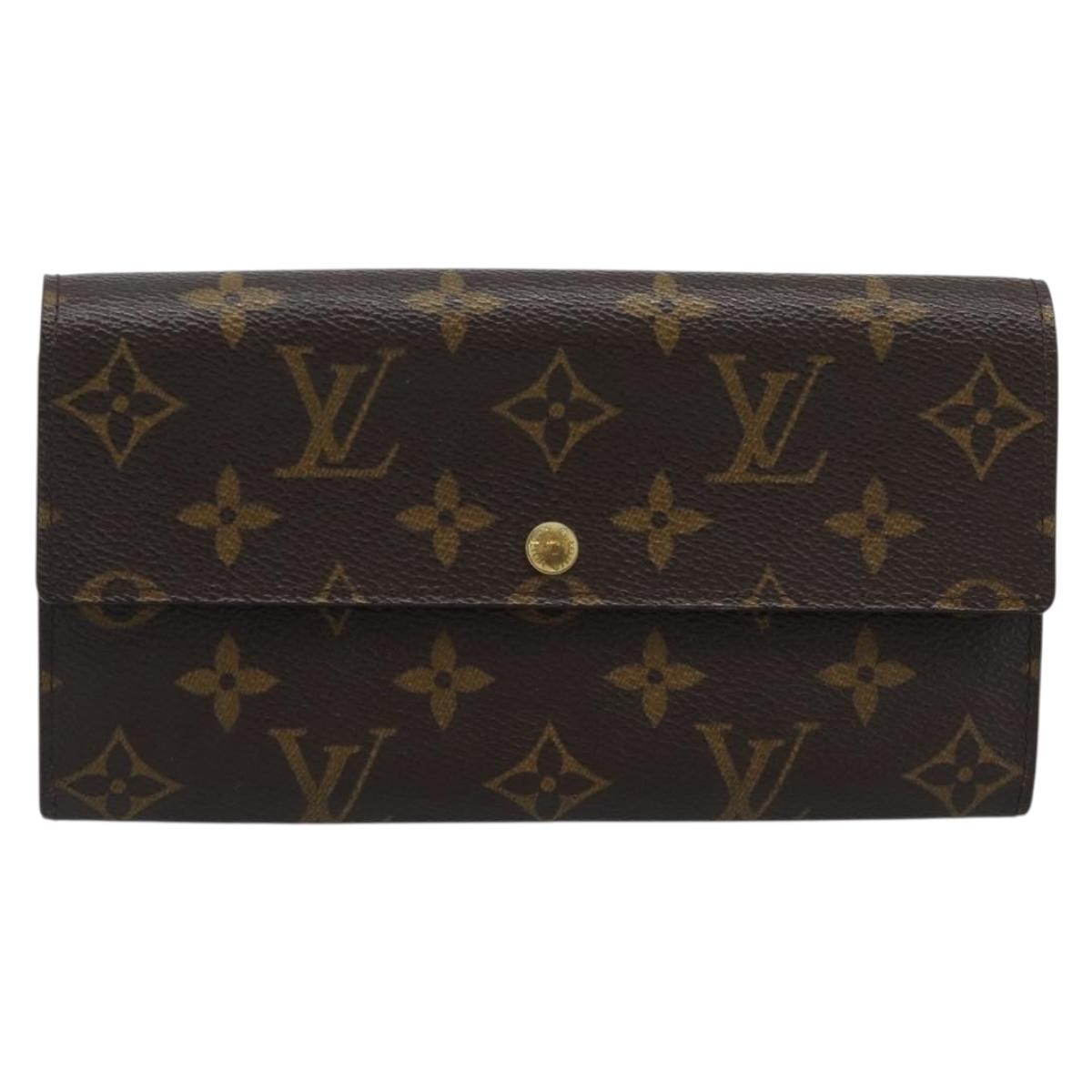 LOUIS VUITTON Monogram Portefeuille Sarah Long Wallet M61734 LV Auth am11915V
