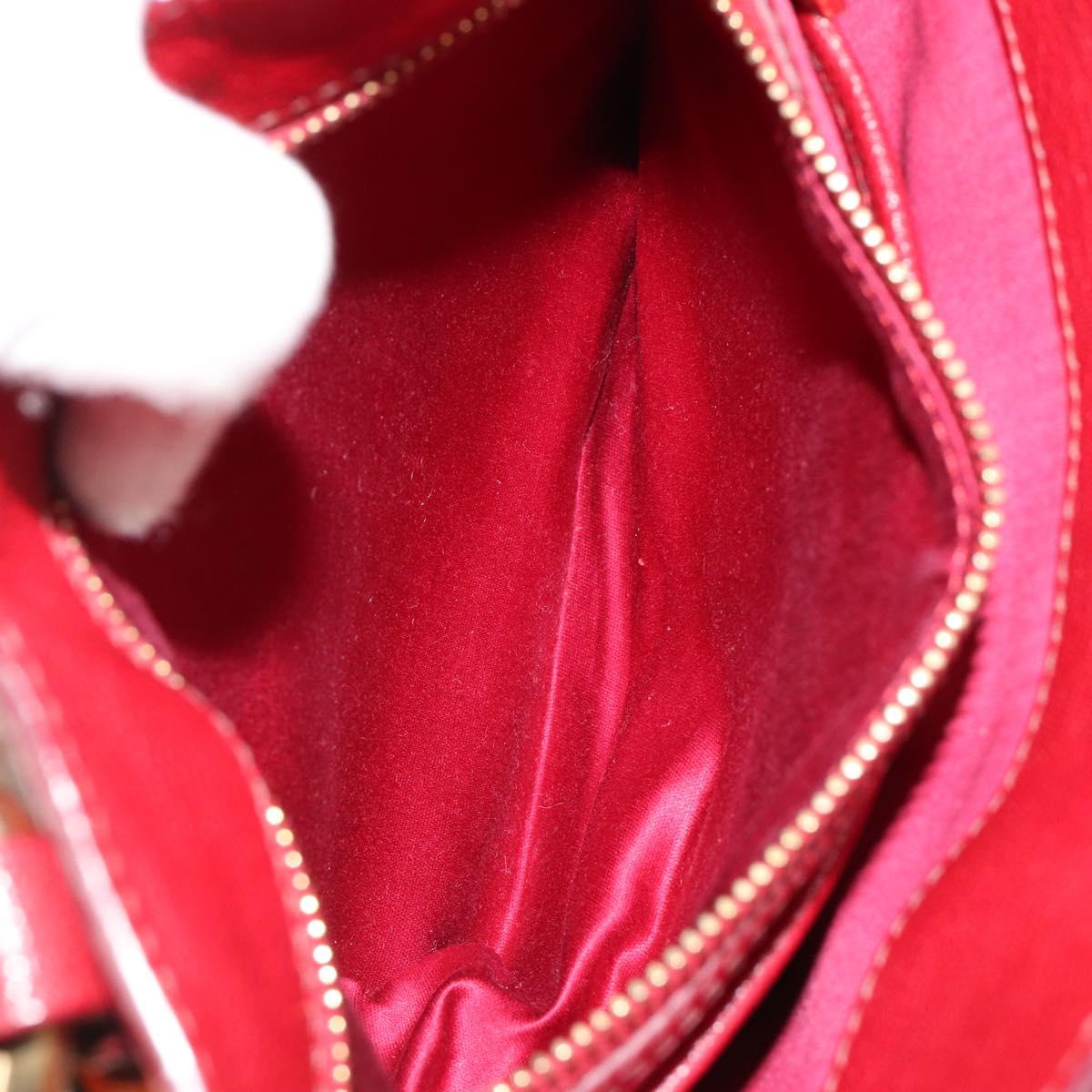 Miu Miu Ready Lock Hand Bag Leather 2way Orange Red Gold Auth am11916A