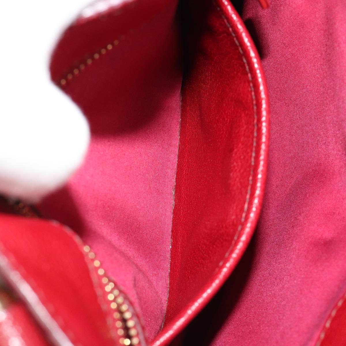 Miu Miu Ready Lock Hand Bag Leather 2way Orange Red Gold Auth am11916A