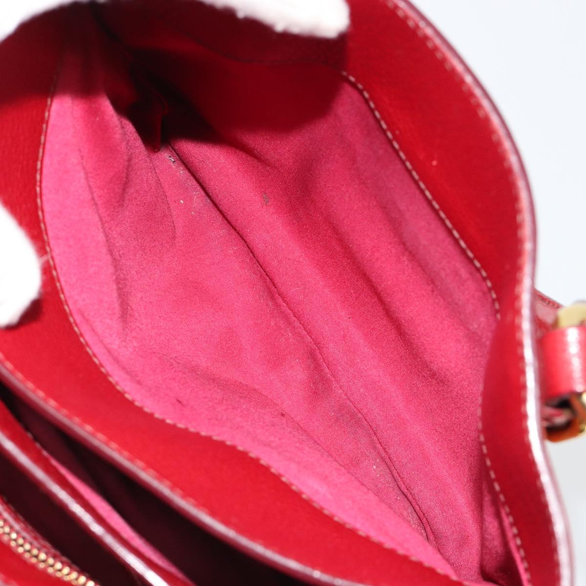Miu Miu Ready Lock Hand Bag Leather 2way Orange Red Gold Auth am11916A