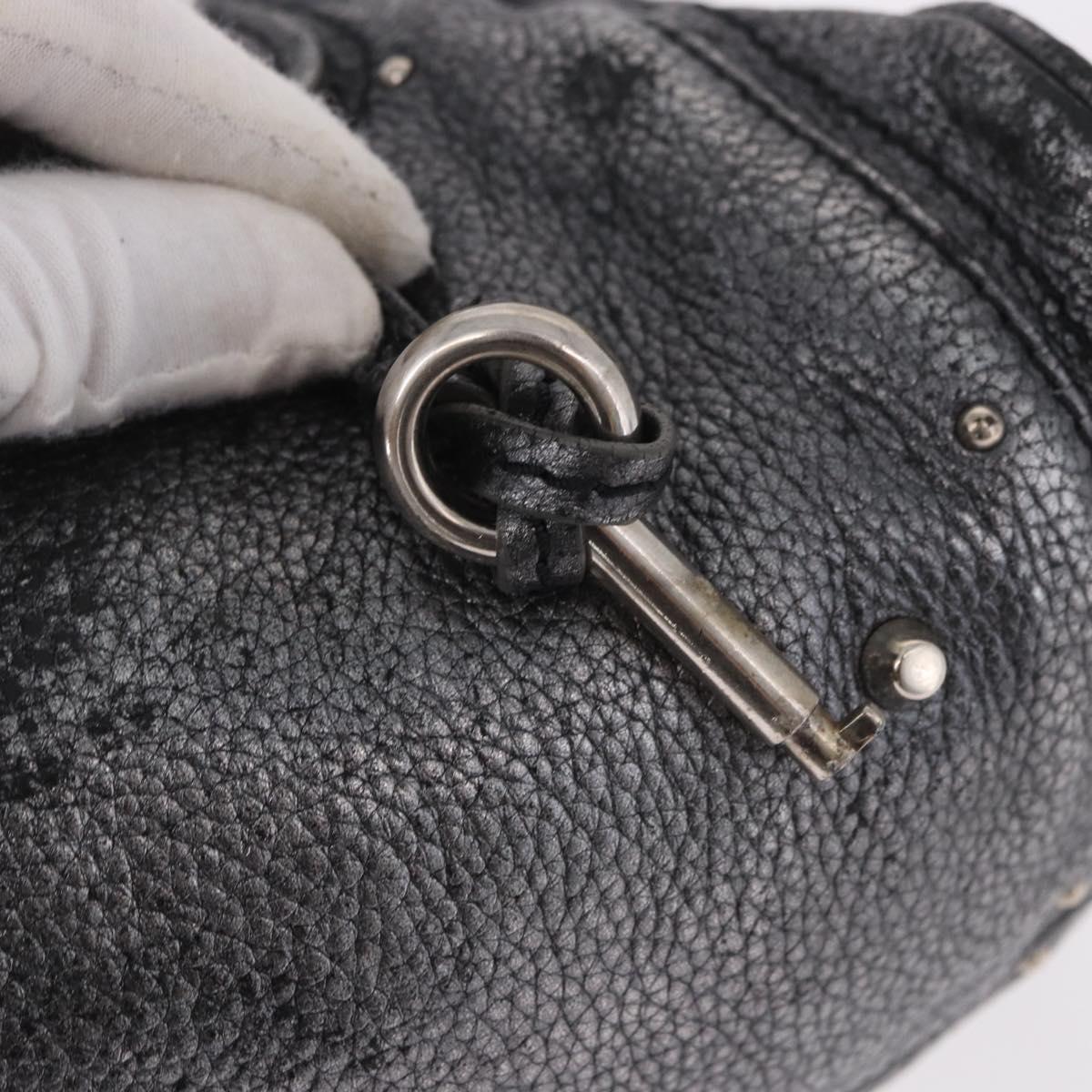 Chloe Paddington Hand Bag Leather Silver Auth am11917A