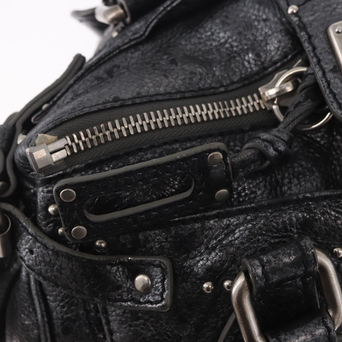 Chloe Paddington Hand Bag Leather Silver Auth am11917A