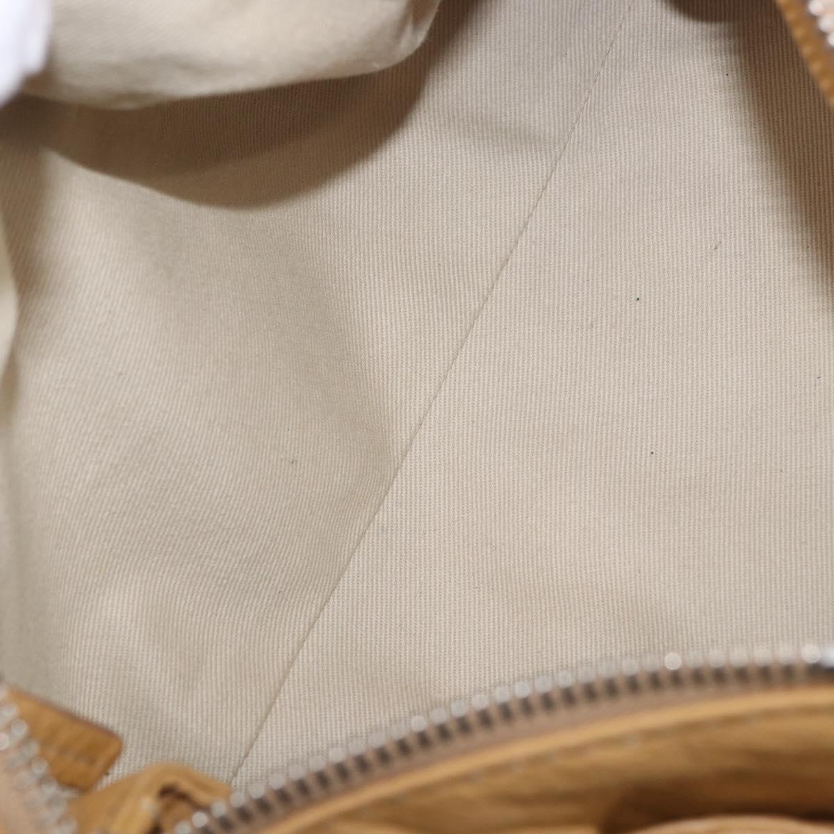 Chloe Paddington Hand Bag Leather Beige Gold Silver Auth am11920V