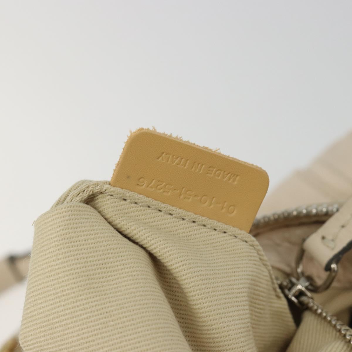 Chloe Paddington Hand Bag Leather Ivory Gold Silver Auth am11923V
