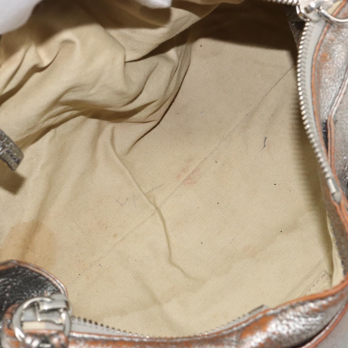 Chloe Paddington Hand Bag Leather Silver Auth am11924A