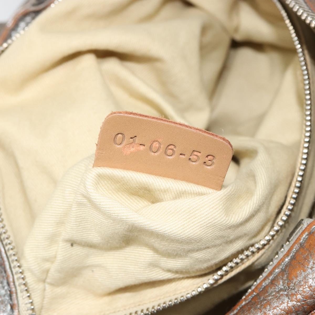 Chloe Paddington Hand Bag Leather Silver Auth am11924A