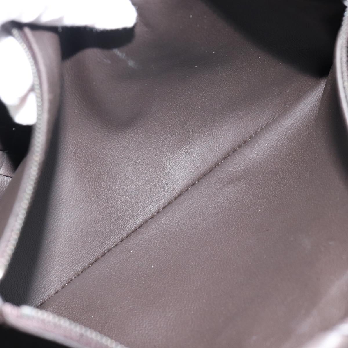 BOTTEGA VENETA INTRECCIATO Cabas PM Tote Bag Leather Dark Brown Auth am11927SM