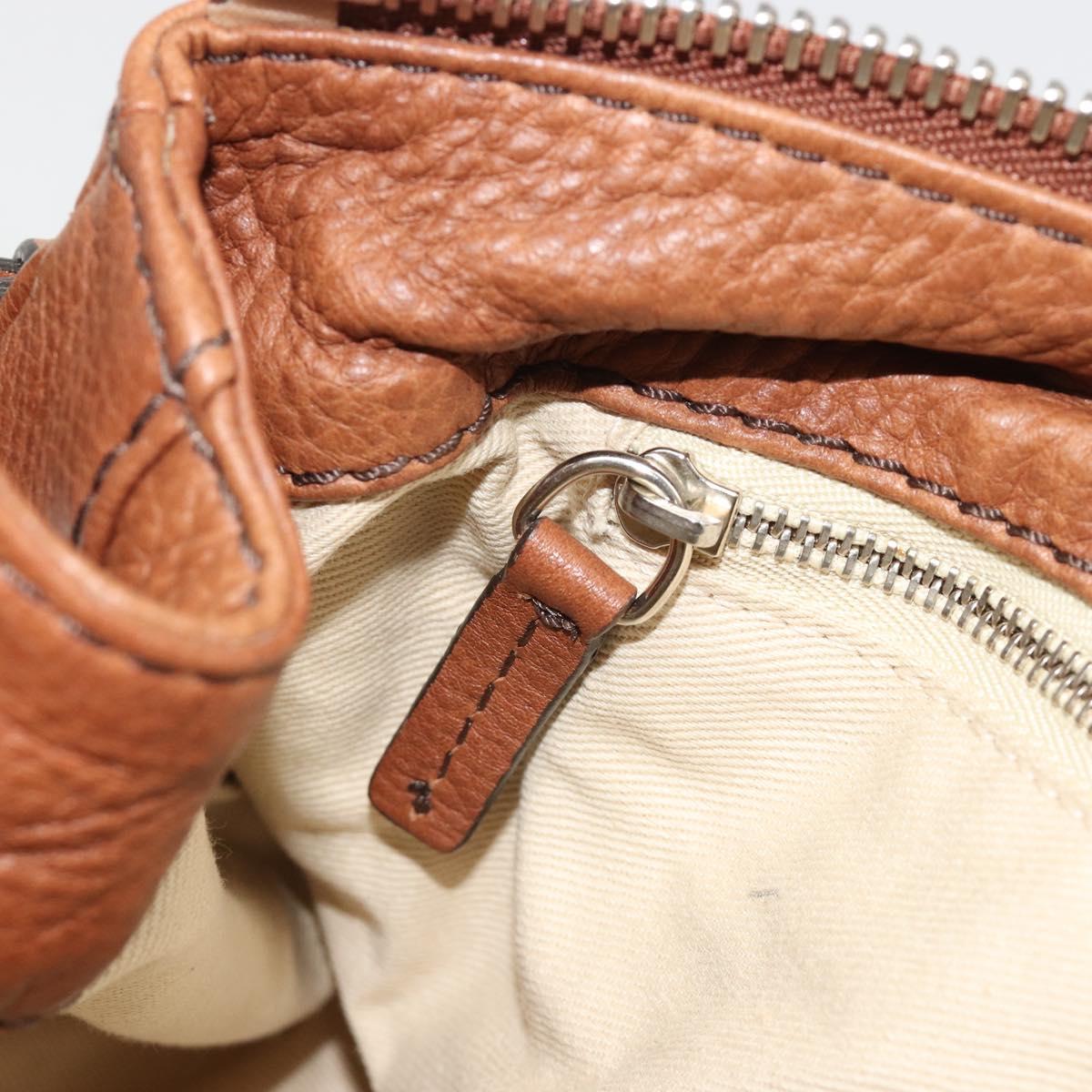 Chloe Paddington Hand Bag Leather Brown Gold Silver Auth am11930V