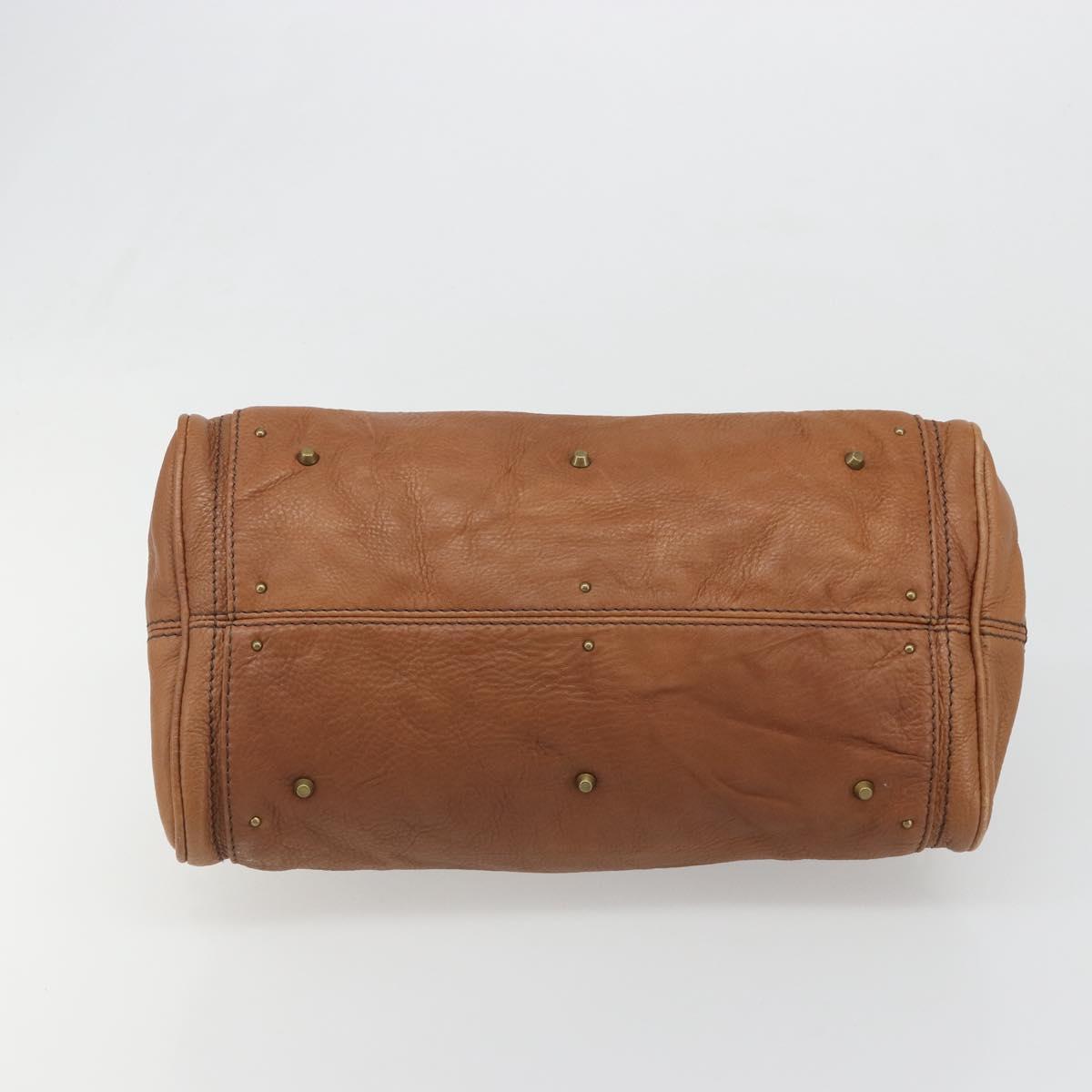 Chloe Paddington Hand Bag Leather Brown Gold Silver Auth am11930V