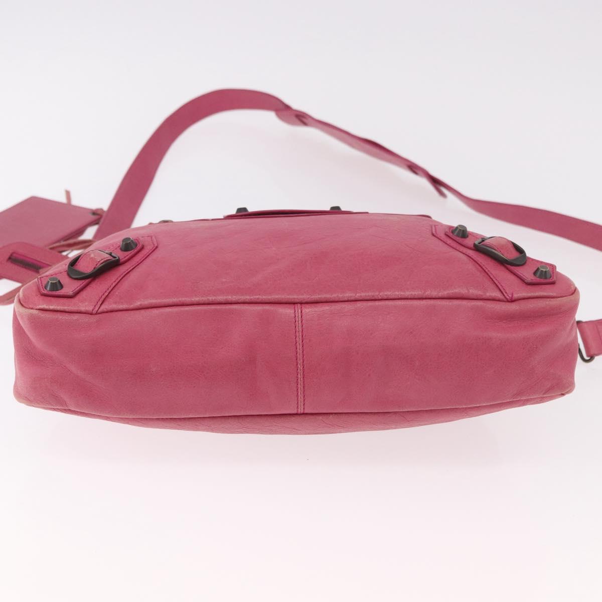 BALENCIAGA The Town Hand Bag Leather 2way Pink 240579 Auth am11942V