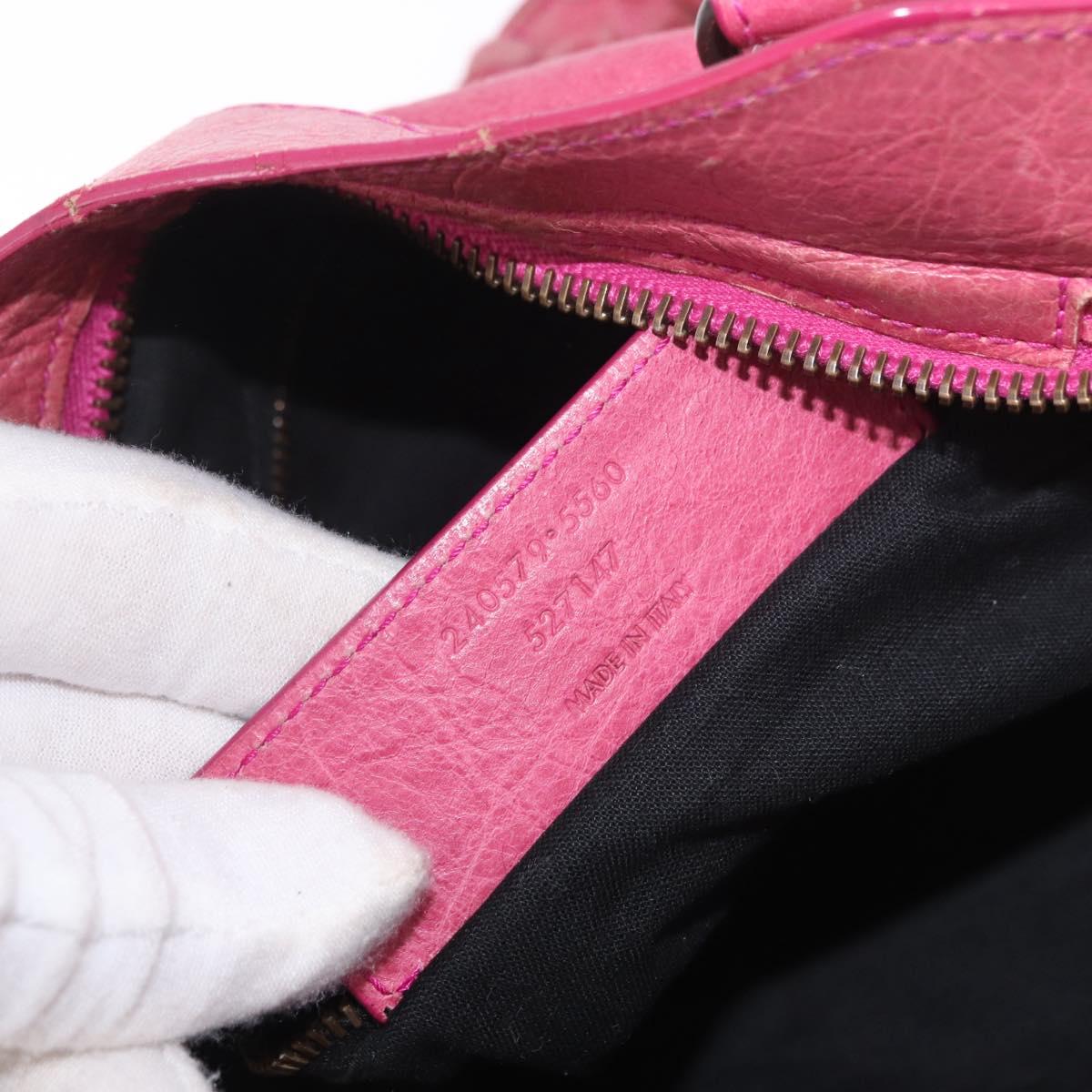 BALENCIAGA The Town Hand Bag Leather 2way Pink 240579 Auth am11942V
