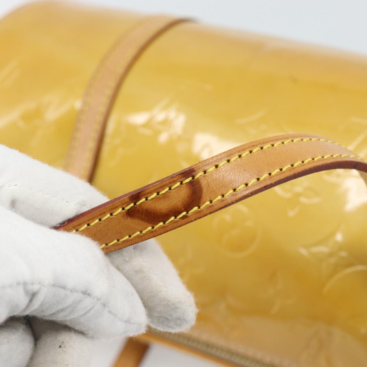 LOUIS VUITTON Monogram Vernis Bedford Hand Bag Beige M91006 LV Auth am11944A
