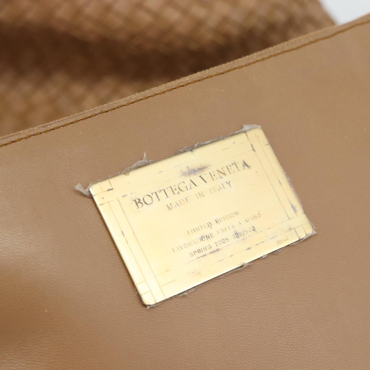 BOTTEGA VENETA INTRECCIATO Cabas MM Tote Bag Leather Beige 115664 Auth am11951V