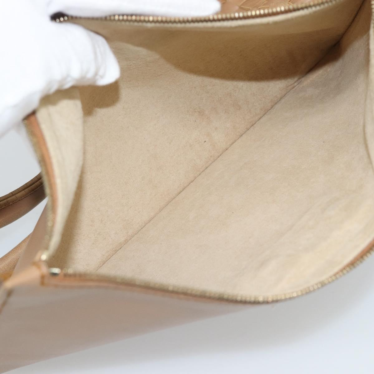 BOTTEGA VENETA INTRECCIATO Cabas MM Tote Bag Leather Beige 115664 Auth am11951V