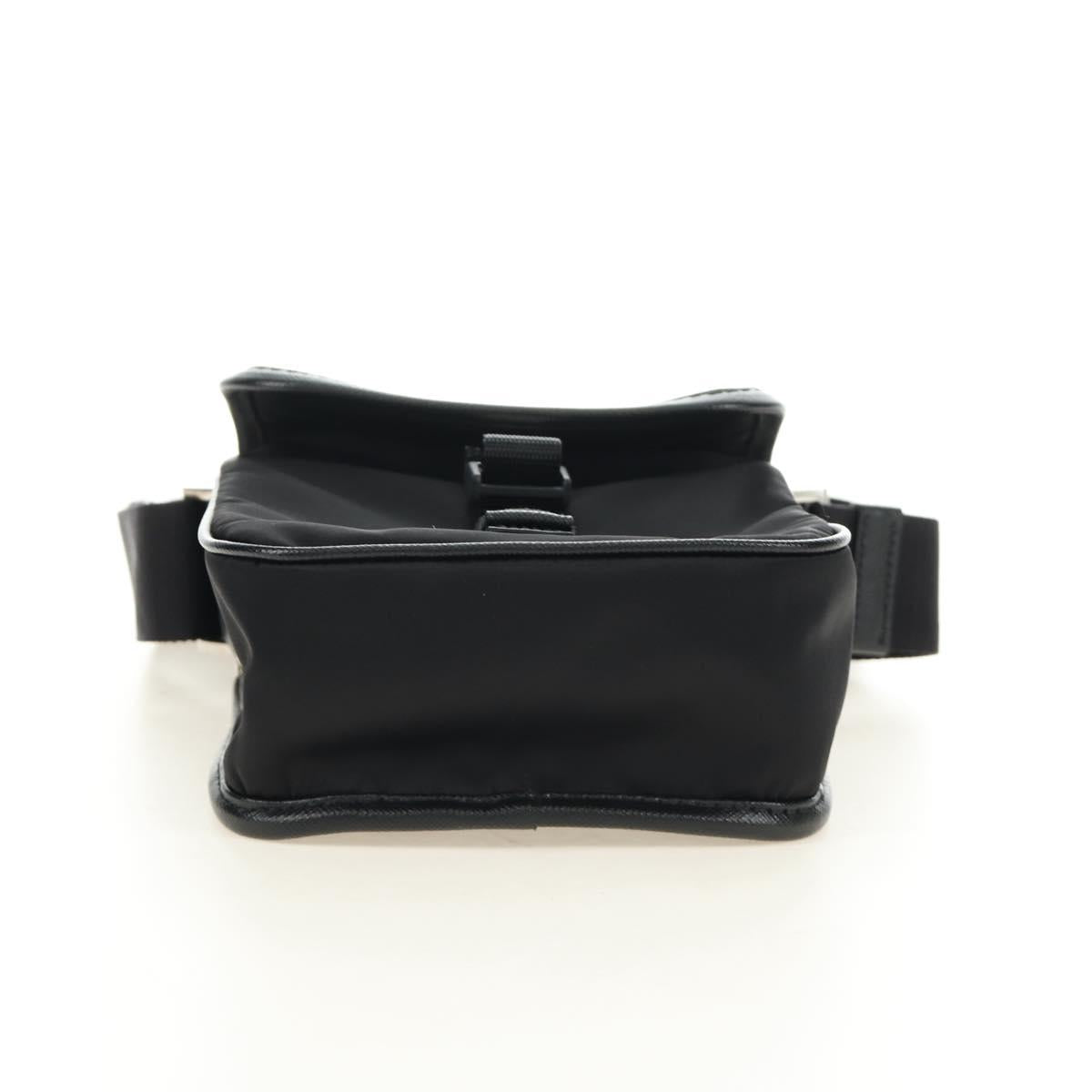 PRADA Shoulder Bag Nylon Black Silver Auth am11956SAM