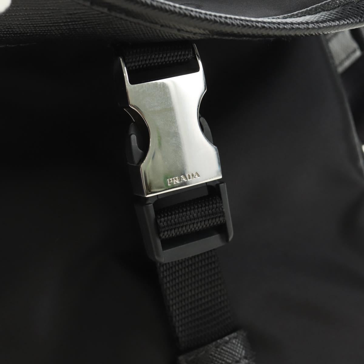 PRADA Shoulder Bag Nylon Black Silver Auth am11956SAM
