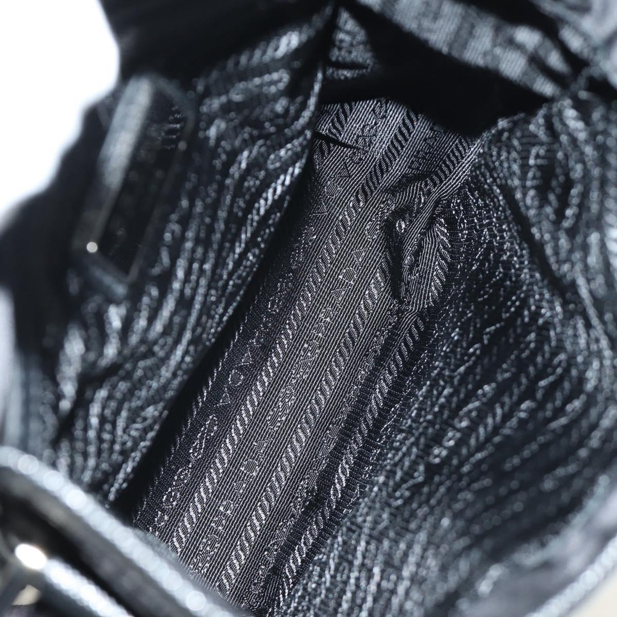 PRADA Shoulder Bag Nylon Black Silver Auth am11956SAM