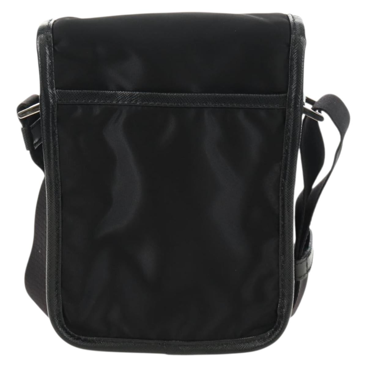 PRADA Shoulder Bag Nylon Black Silver Auth am11956SAM