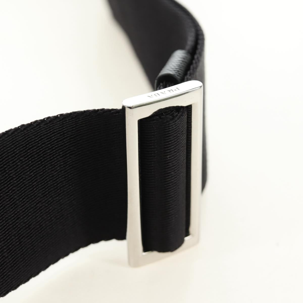 PRADA Shoulder Bag Nylon Black Silver Auth am11956SAM