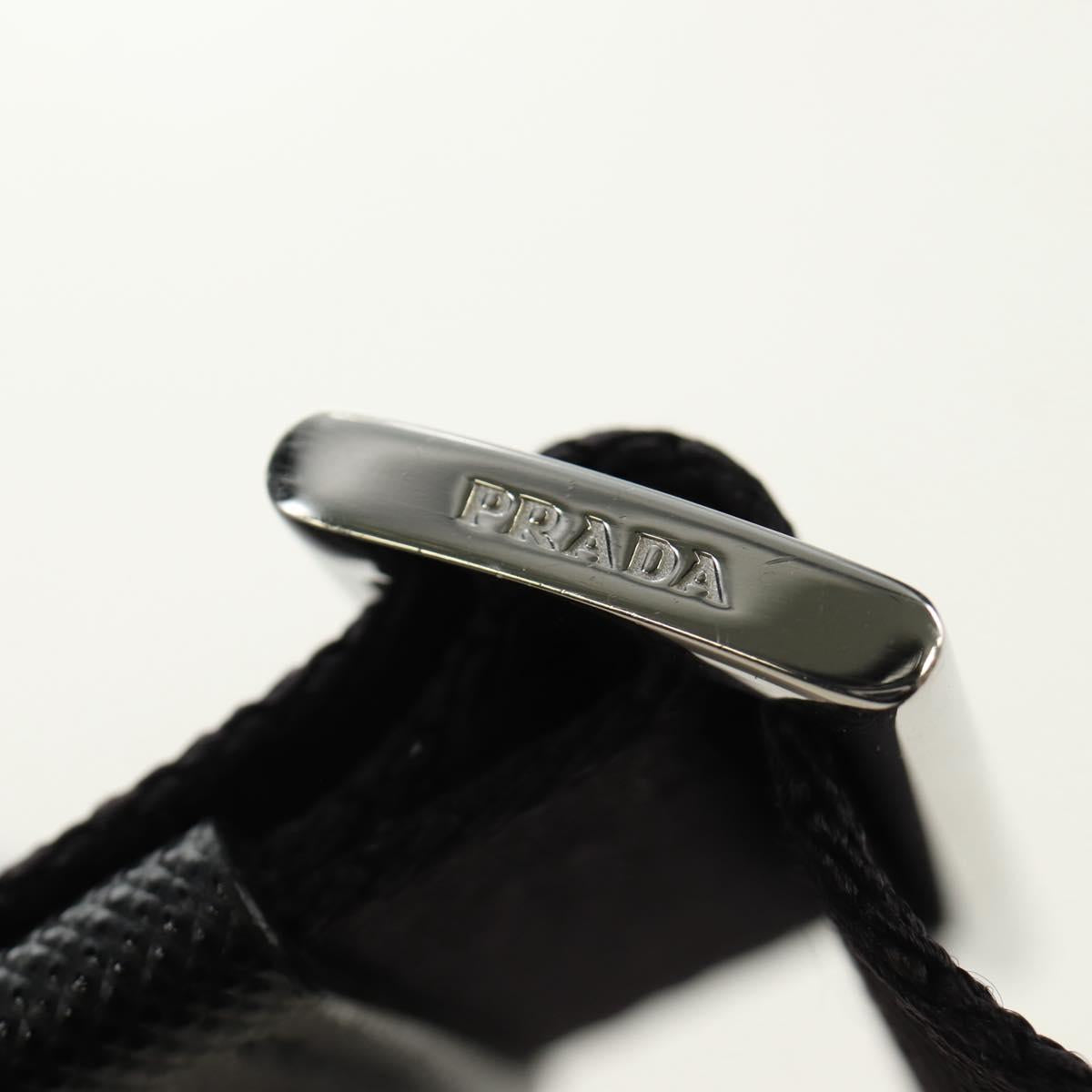 PRADA Shoulder Bag Nylon Black Silver Auth am11956SAM