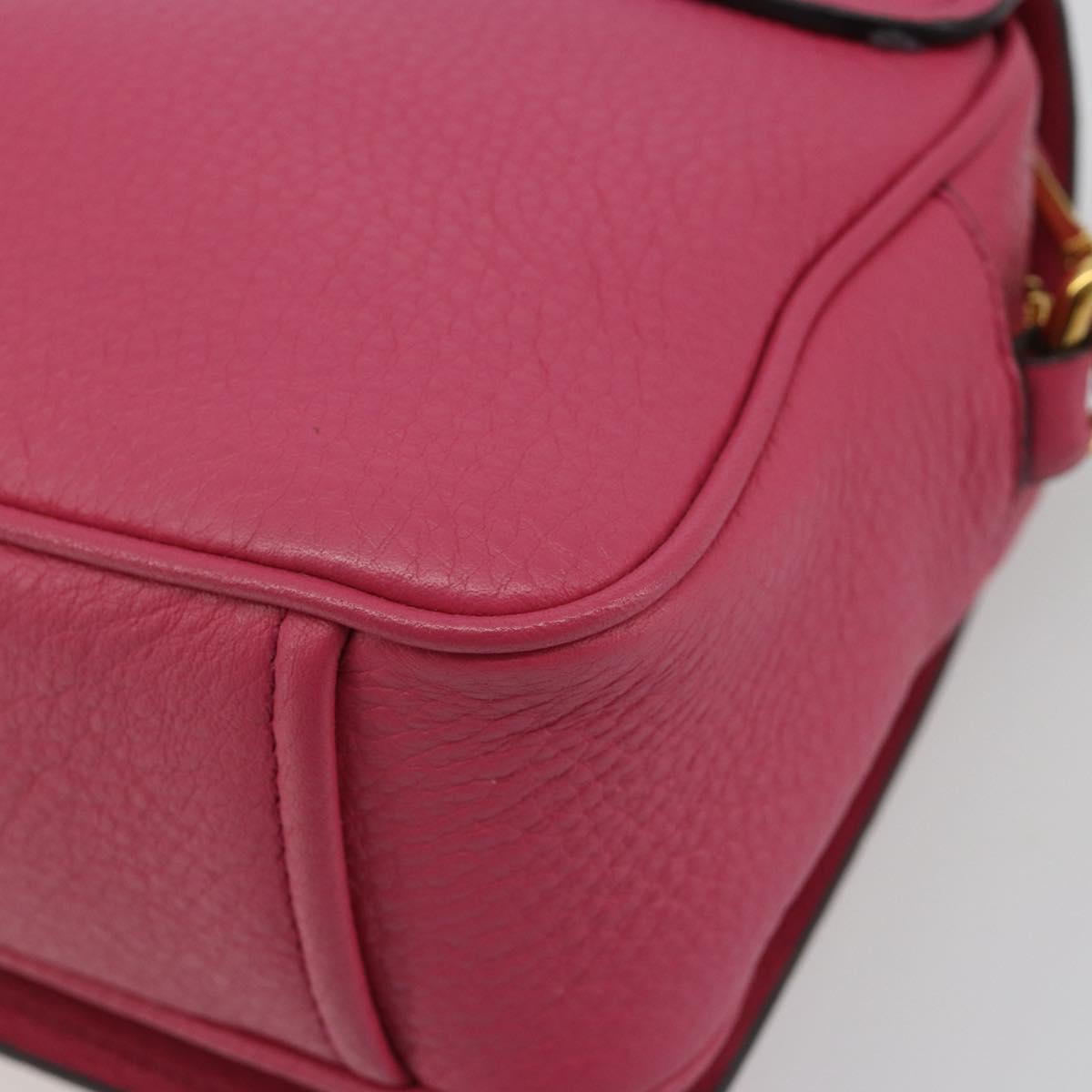 PRADA Shoulder Bag Safiano leather Pink Gold 1BD163 Auth am11957M