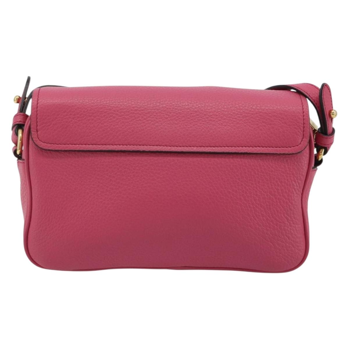 PRADA Shoulder Bag Safiano leather Pink Gold 1BD163 Auth am11957M