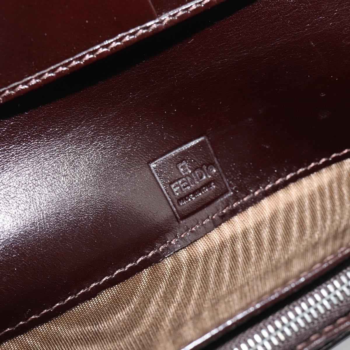 FENDI Zucca Canvas Bifold Wallet Black Brown Auth am11958V