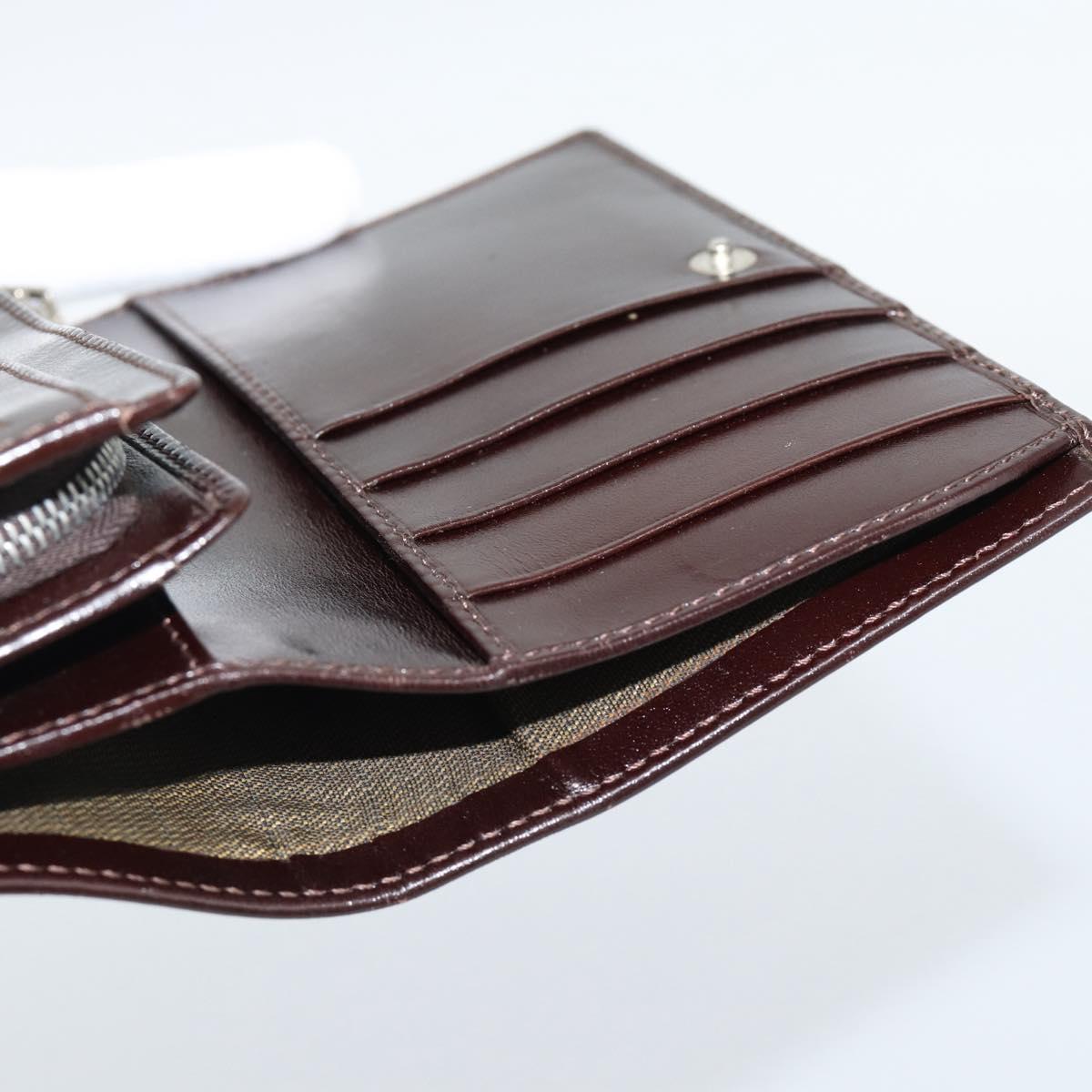 FENDI Zucca Canvas Bifold Wallet Black Brown Auth am11958V