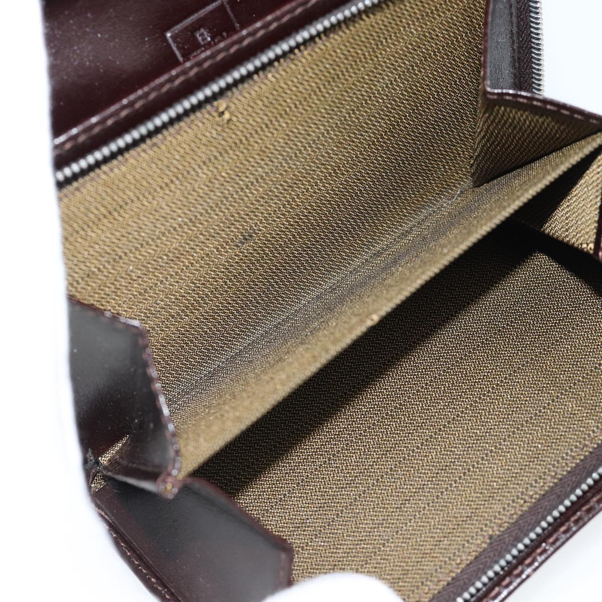 FENDI Zucca Canvas Bifold Wallet Black Brown Auth am11958V