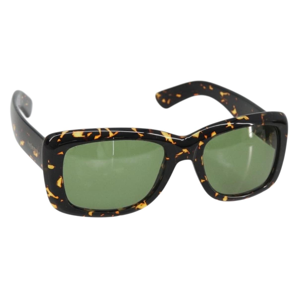 SAINT LAURENT Sunglasses Plastic Brown Gold Auth am11969A