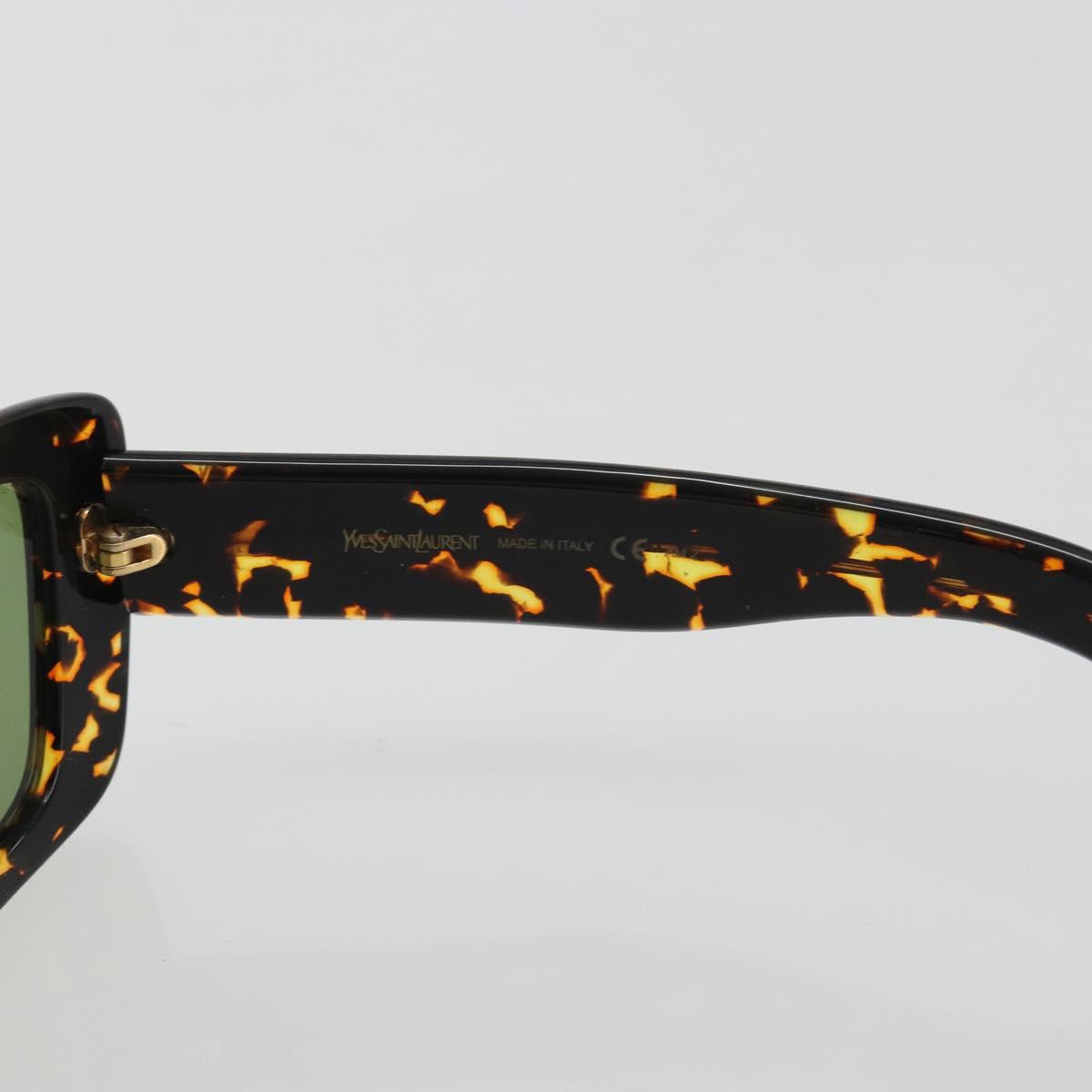 SAINT LAURENT Sunglasses Plastic Brown Gold Auth am11969A