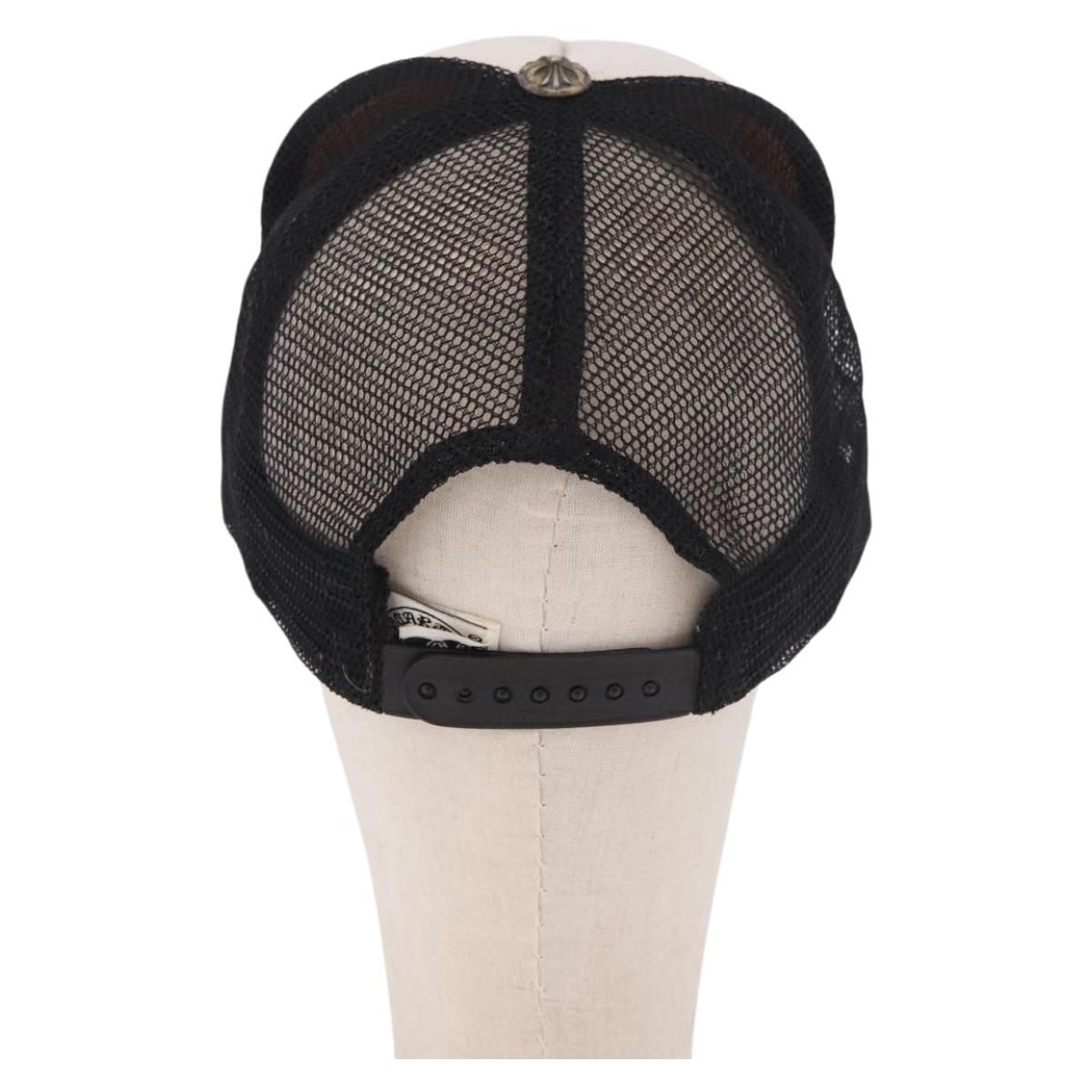 Chrome Hearts Tracker Cap Cotton Black White Gold Auth am11970V