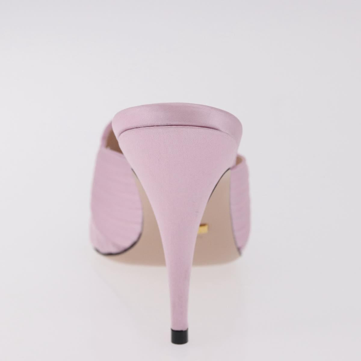 GUCCI GG Marmont Sandals Satin 35 Pink Gold Auth am11971M
