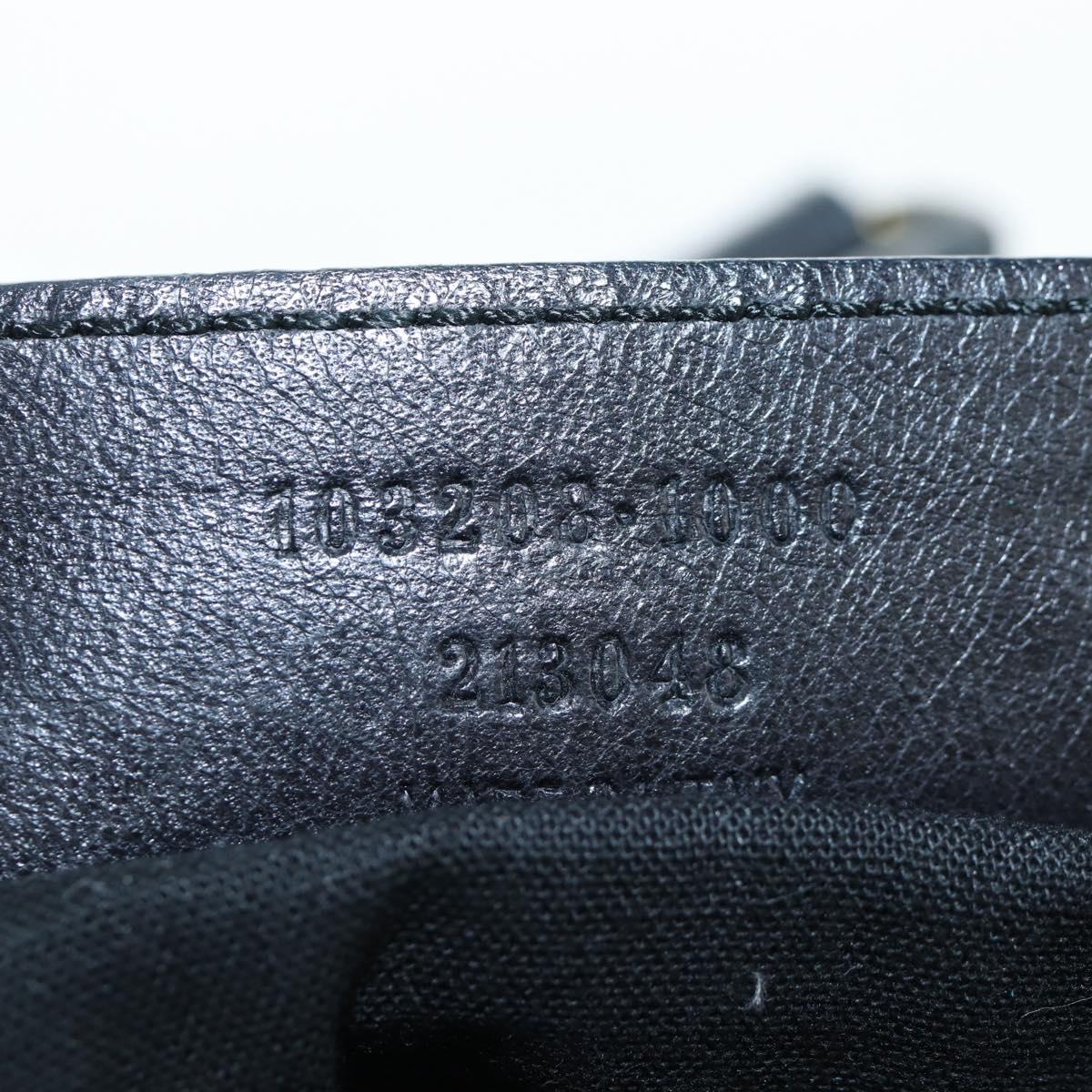 BALENCIAGA The First Hand Bag Leather Black Gold 103208 Auth am11987SAV