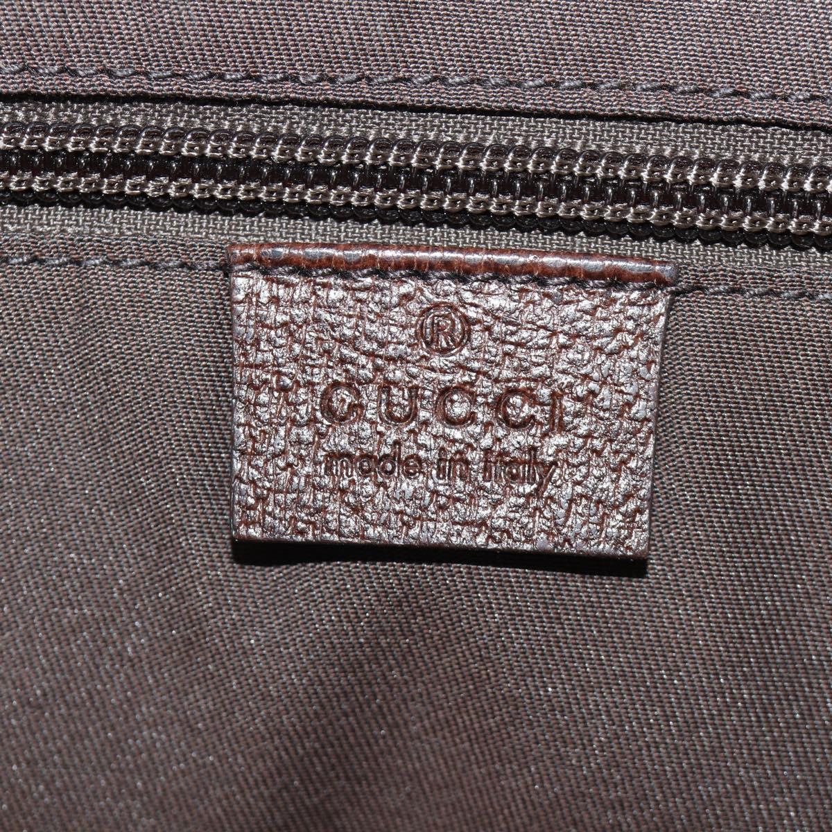GUCCI GG Canvas Web Sherry Line Shoulder Bag Beige Silver 23302 Auth am11988V