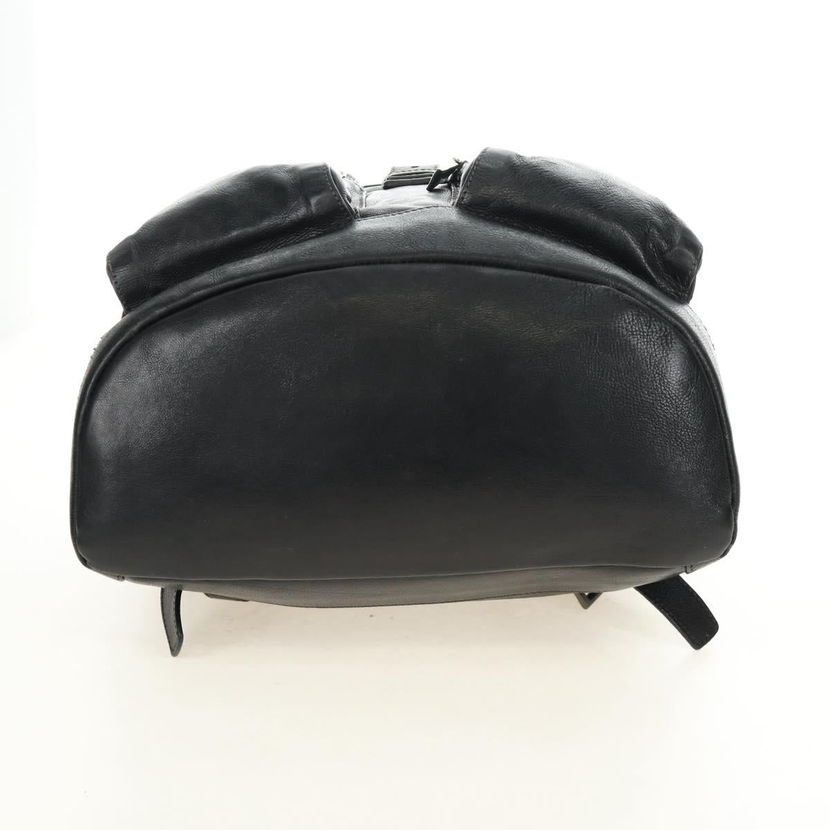 PRADA Backpack Leather Black VZ0053 Auth am11989V