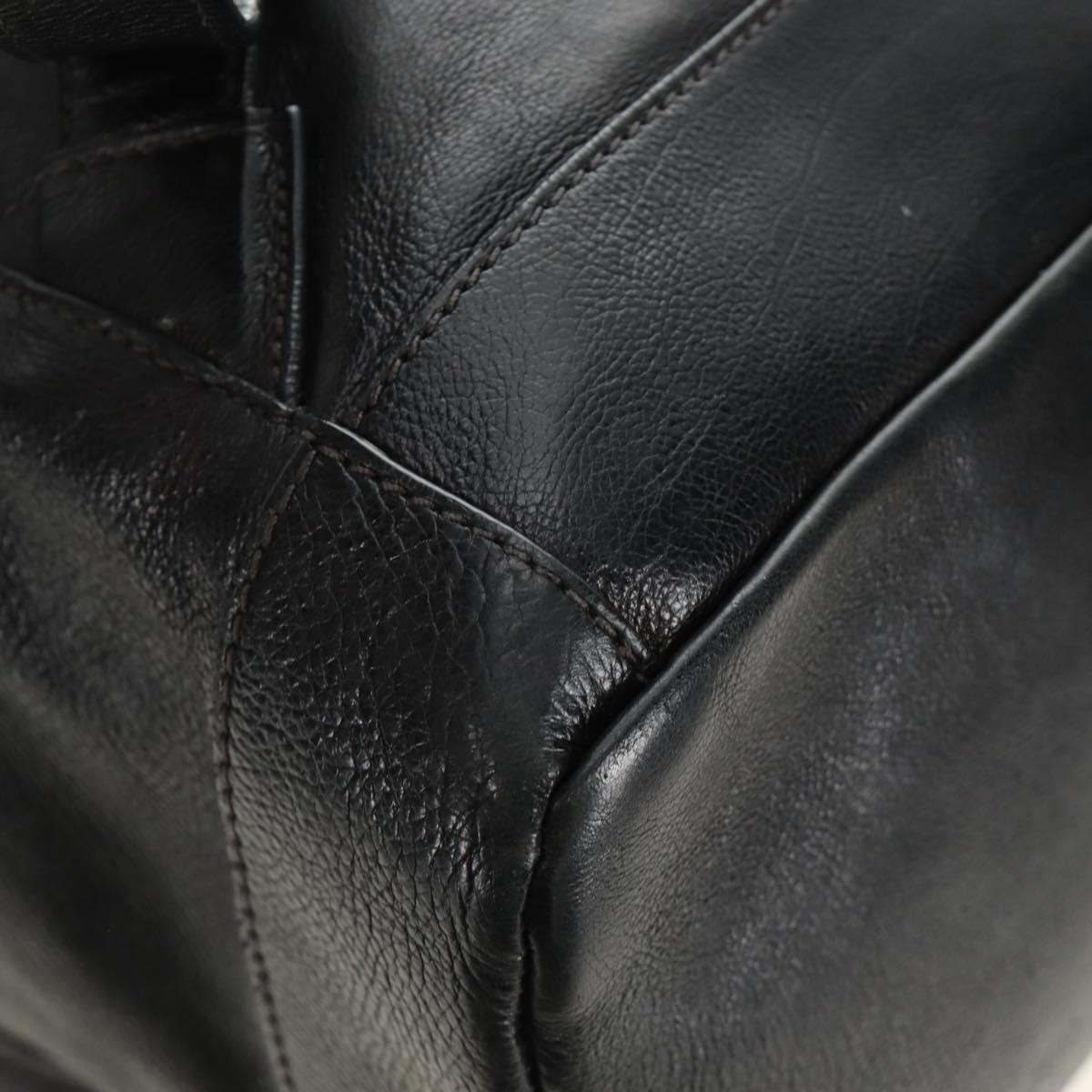 PRADA Backpack Leather Black VZ0053 Auth am11989V