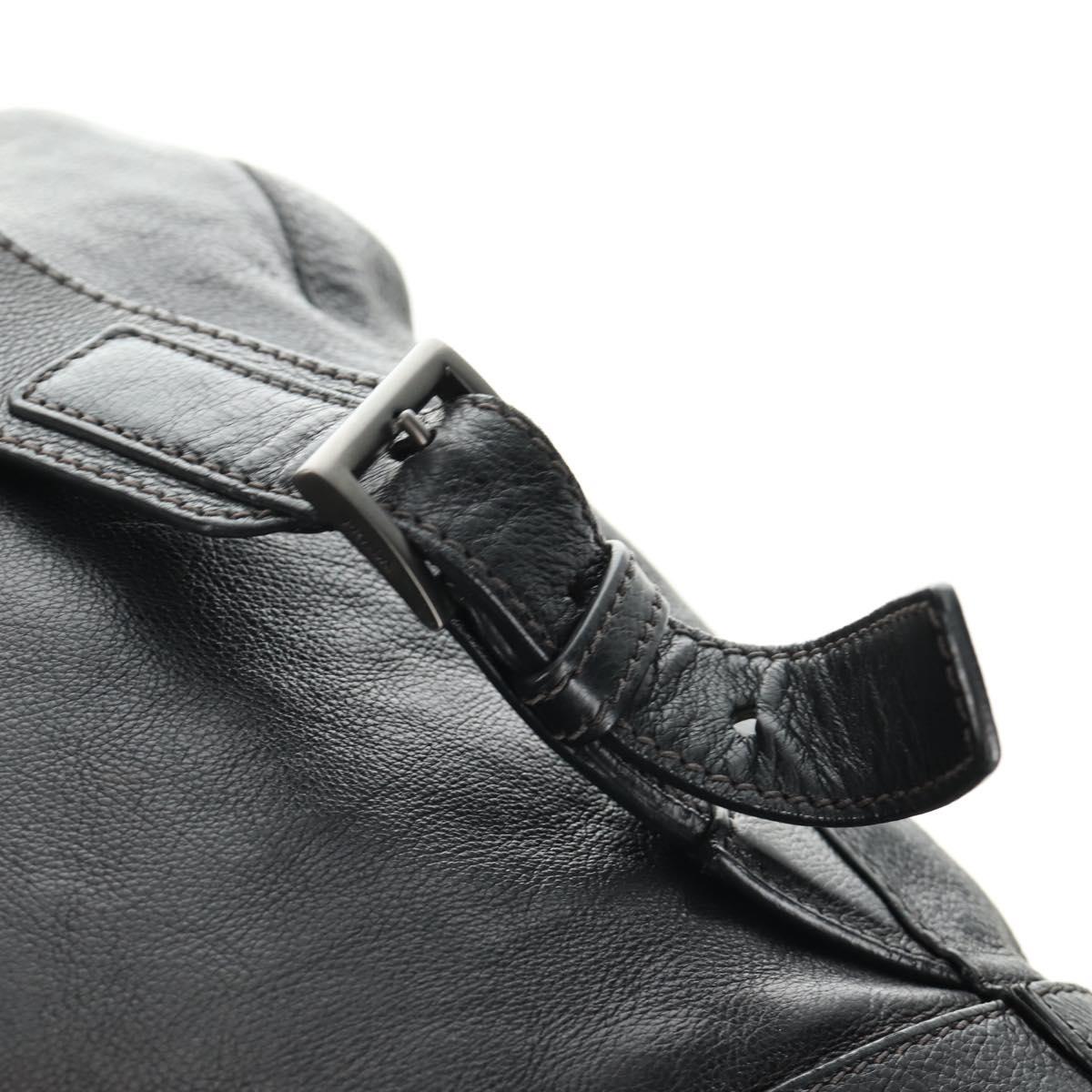PRADA Backpack Leather Black VZ0053 Auth am11989V