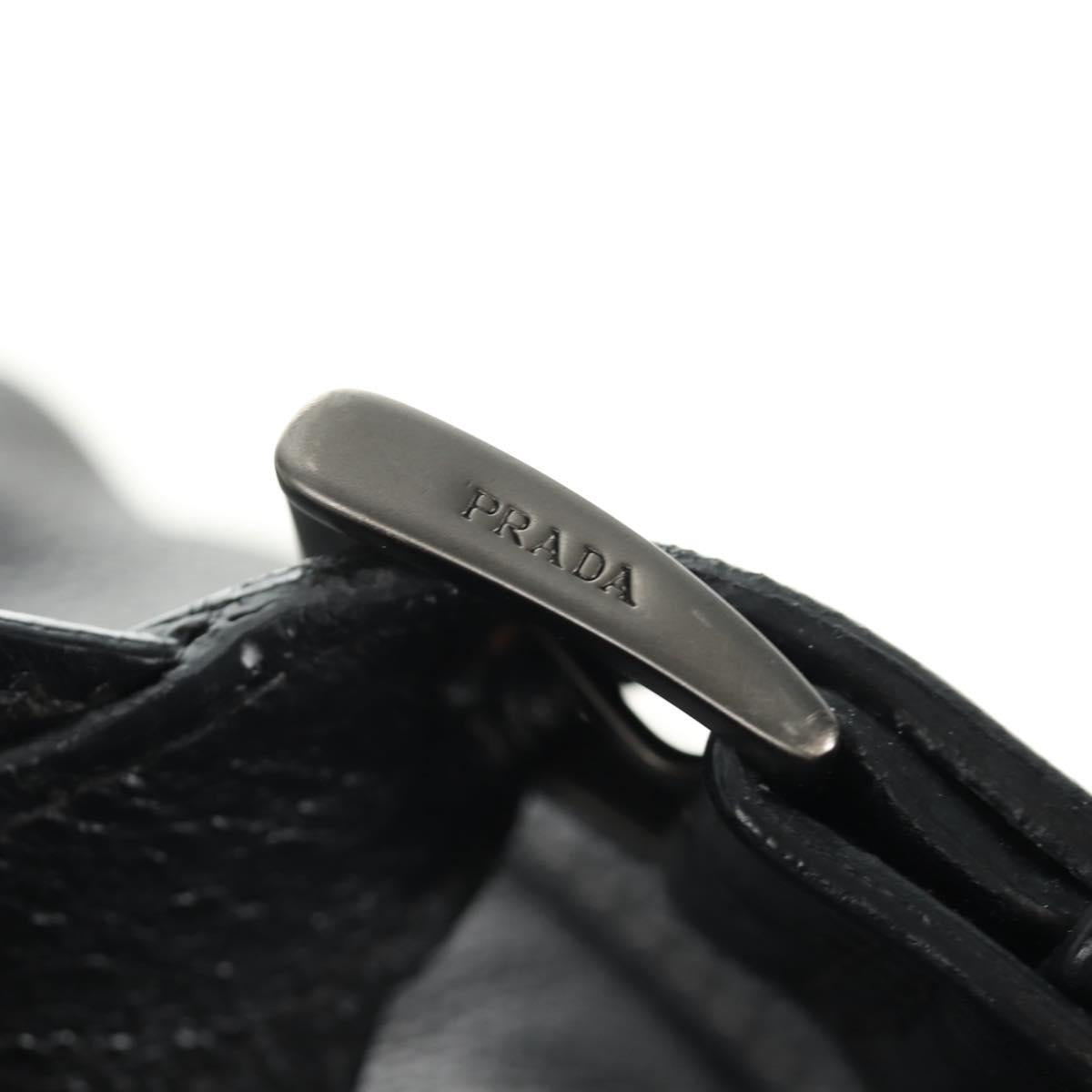 PRADA Backpack Leather Black VZ0053 Auth am11989V