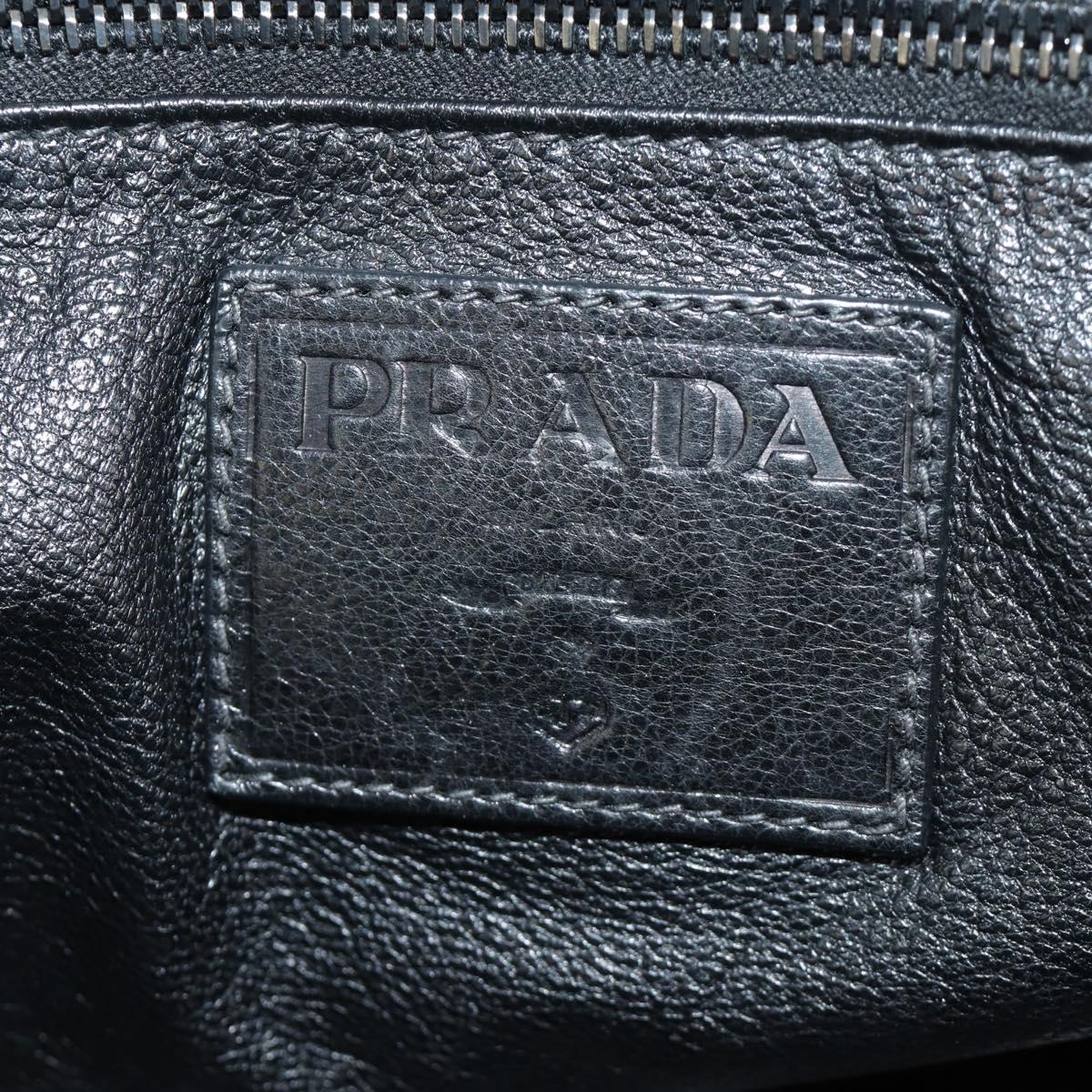 PRADA Backpack Leather Black VZ0053 Auth am11989V
