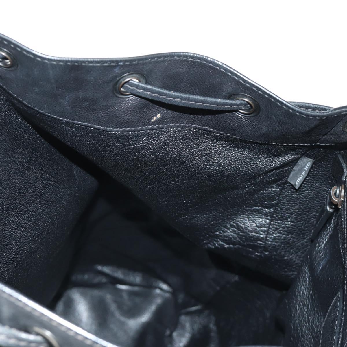 PRADA Backpack Leather Black VZ0053 Auth am11989V