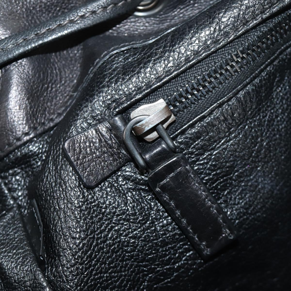 PRADA Backpack Leather Black VZ0053 Auth am11989V