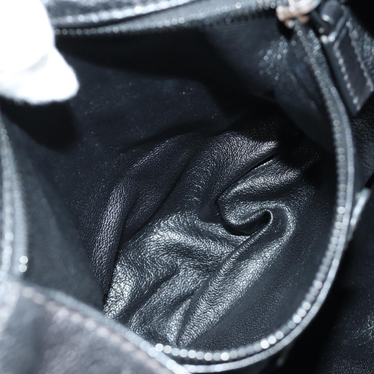 PRADA Backpack Leather Black VZ0053 Auth am11989V