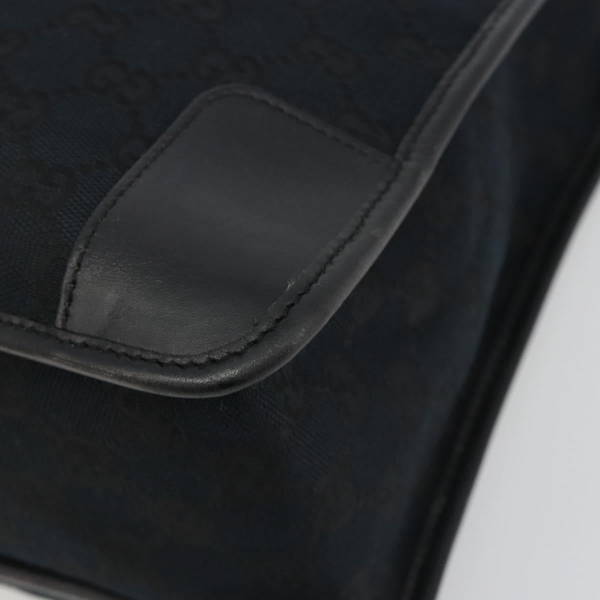 GUCCI GG Canvas Hand Bag Black Silver 000 0855 Auth am11991V