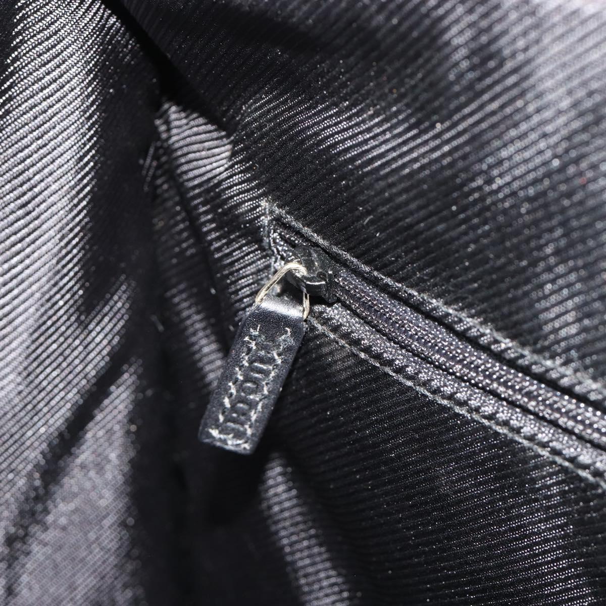 GUCCI GG Canvas Hand Bag Black Silver 000 0855 Auth am11991V