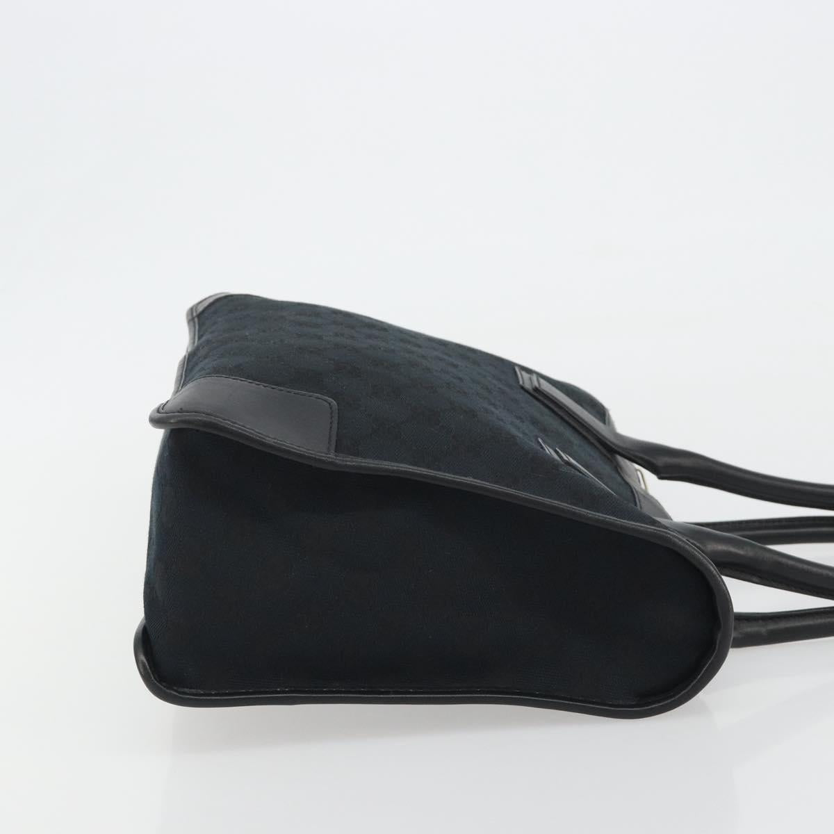 GUCCI GG Canvas Hand Bag Black Silver 000 0855 Auth am11991V