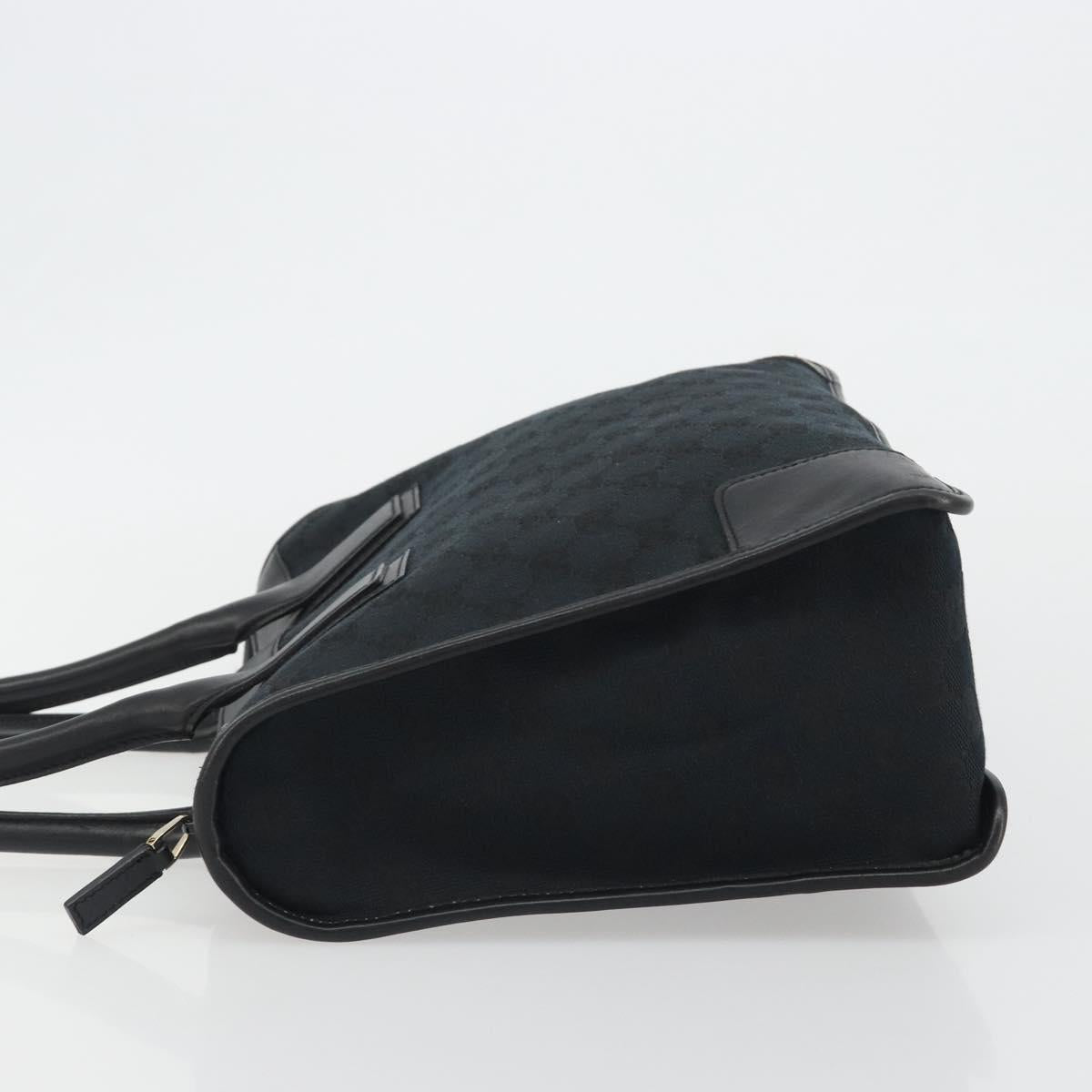 GUCCI GG Canvas Hand Bag Black Silver 000 0855 Auth am11991V