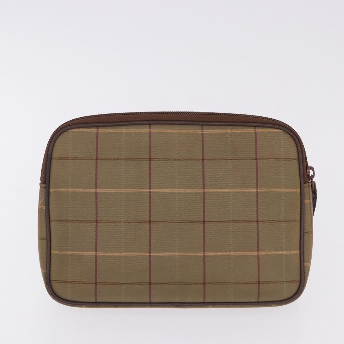 Burberrys Burberry Nova Check Blue Label Bag Nylon 3 Set Brown Red Auth am11993