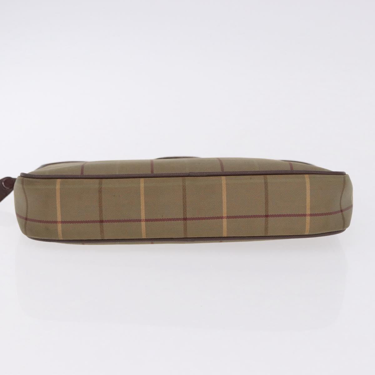 Burberrys Burberry Nova Check Blue Label Bag Nylon 3 Set Brown Red Auth am11993